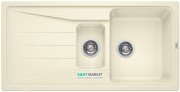 Мийка для кухні прямокутна BLANCO SONA 6 S SILGRANIT врізна обертаємося жасмин 519856