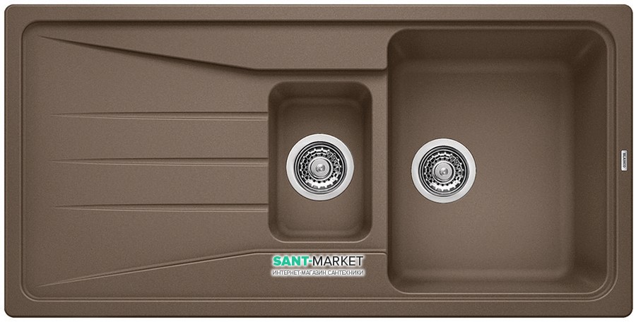 Мийка для кухні прямокутна BLANCO SONA 6 S SILGRANIT врізна мускат, що обертається 521926