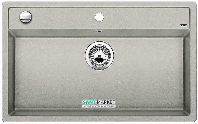 Мийка для кухні прямокутна BLANCO DALAGO 8 SILGRANIT врізна з клапаном-автоматом перловий 520546