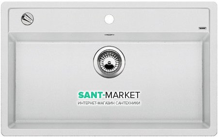 Мойка для кухни прямоугольная BLANCO DALAGO 8 SILGRANIT врезная  с клапаном-автоматом  белый 516633