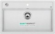 Мойка для кухни прямоугольная BLANCO DALAGO 8 SILGRANIT врезная  с клапаном-автоматом  белый 516633