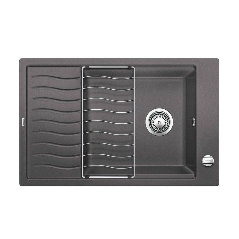 Мийка для кухні прямокутна BLANCO Elon 45 S SILGRANIT® PuraDur® темна скеля 524815