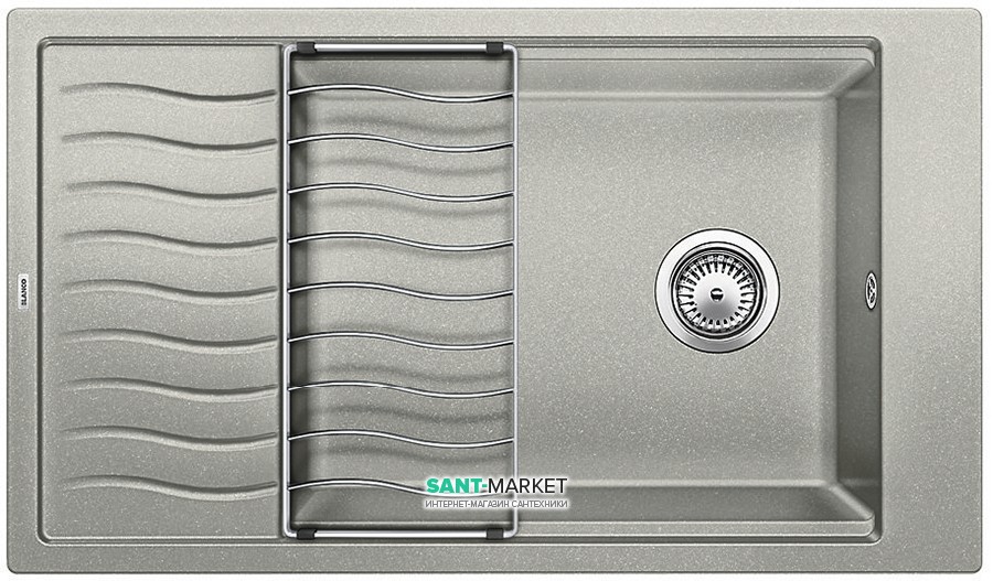 Мийка для кухні прямокутна BLANCO ELON XL 8 S врізна штучний граніт перловий 524863