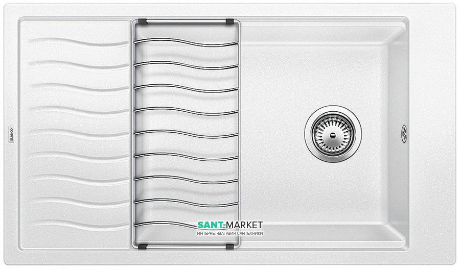Мойка для кухни прямоугольная BLANCO ELON XL 8 S врезная  искусственный гранит  белый 524864