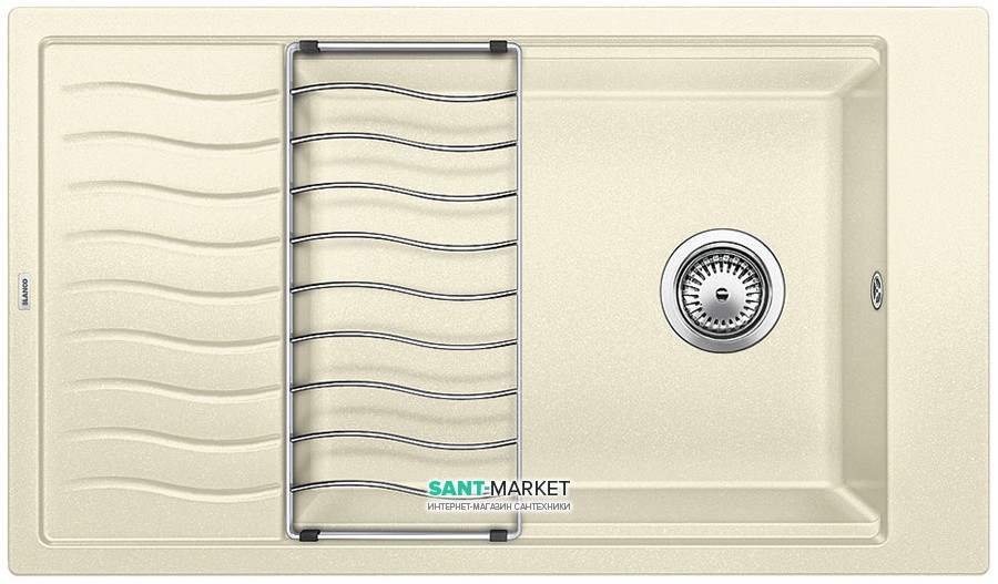 Мийка для кухні прямокутна BLANCO ELON XL 8 S врізна штучний граніт жасмин 524865