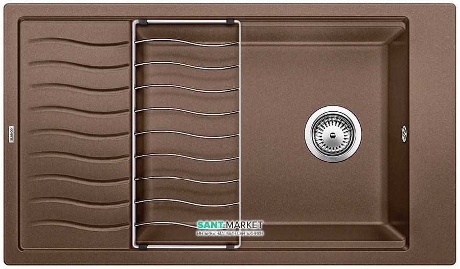 Мийка для кухні прямокутна BLANCO ELON XL 8 S врізна штучний граніт мускат 524868