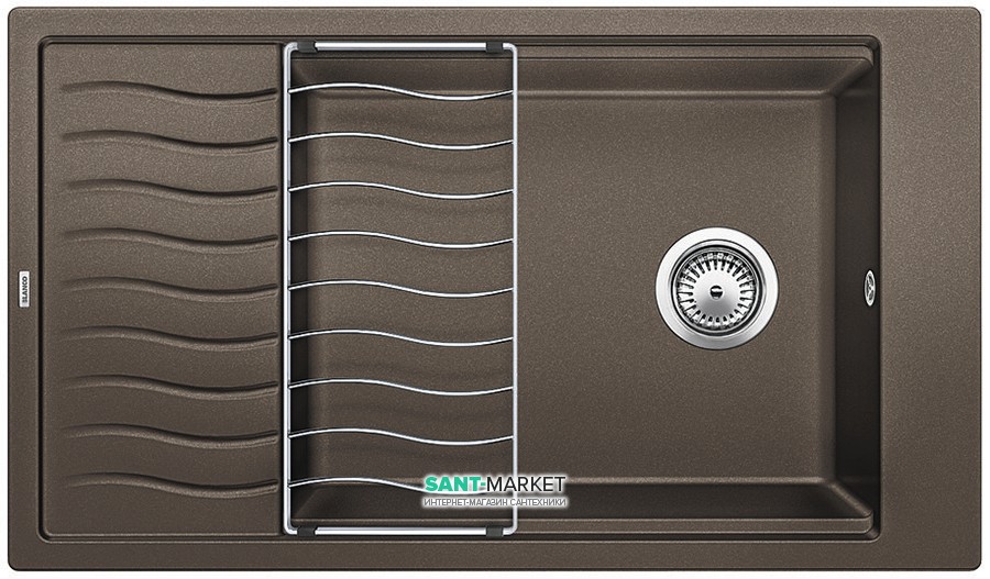 Мийка для кухні прямокутна BLANCO ELON XL 8 S врізна штучний граніт кави 524869