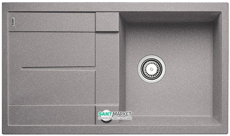 Мойка для кухни прямоугольная BLANCO Metra 5S SILGRANIT® PuraDur® алюметаллик 513036