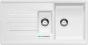 Мийка для кухні прямокутна BLANCO ZIA 6 S SILGRANIT врізна обертаємося білий 514742