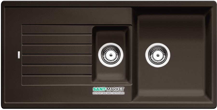 Мийка для кухні прямокутна BLANCO ZIA 6 S SILGRANIT врізна обертаємося кави 515072