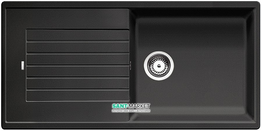 Мийка для кухні прямокутна BLANCO ZIA XL 6 S SILGRANIT врізна обертаємося антрацит 517568