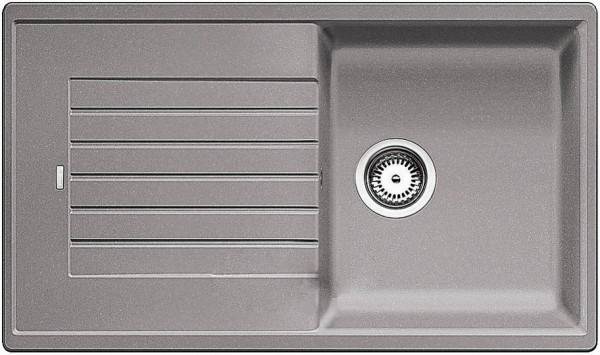 Мийка для кухні прямокутна BLANCO ZIA 5S SILGRANIT врізна алюметаллик 520513