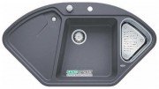 Мойка для кухни Blanco DELTA II-F SILGRANIT клапан-автомат  темная скала 523671