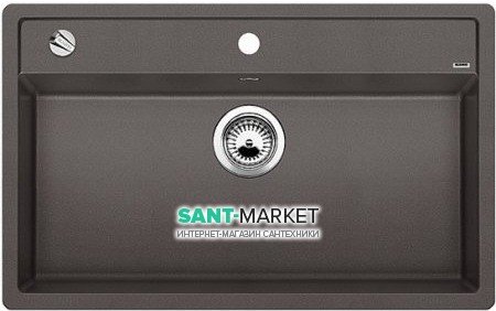 Мийка для кухні прямокутна BLANCO DALAGO 8 SILGRANIT врізна з клапаном-автоматом темна скеля 518852