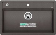 Мойка для кухни прямоугольная BLANCO DALAGO 8 SILGRANIT врезная  с клапаном-автоматом  темная скала 518852