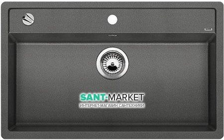 Мийка для кухні прямокутна BLANCO DALAGO 8 SILGRANIT врізна з клапаном-автоматом алюметаллик 516630