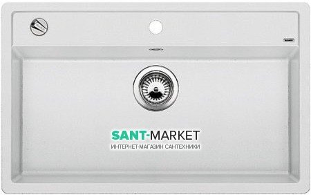 Мийка для кухні прямокутна BLANCO DALAGO 8 SILGRANIT врізна з клапаном-автоматом білий 516633