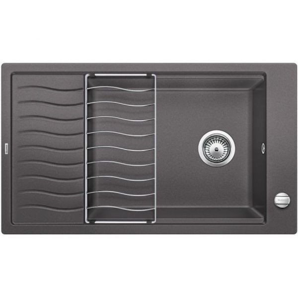 Мойка для кухни прямоугольная BLANCO ELON XL 8 S врезная  искусственный гранит  темная скала 524861