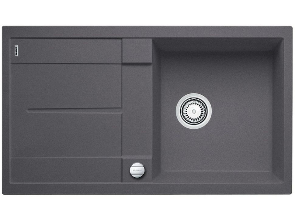 Мийка для кухні прямокутна BLANCO Metra 5S SILGRANIT® PuraDur® темна скеля 518871