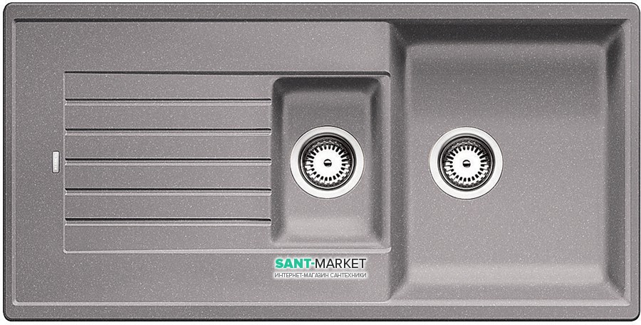 Мойка для кухни прямоугольная BLANCO ZIA 6 S SILGRANIT врезная  оборачиваемая  алюметаллик 514741