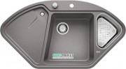 Мойка для кухни Blanco DELTA II-F SILGRANIT клапан-автомат  алюметаллик 523672