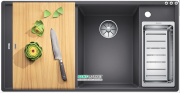 Мойка для кухни прямоугольная BLANCO Axia III 6 S-F SILGRANIT® темная скала 523484