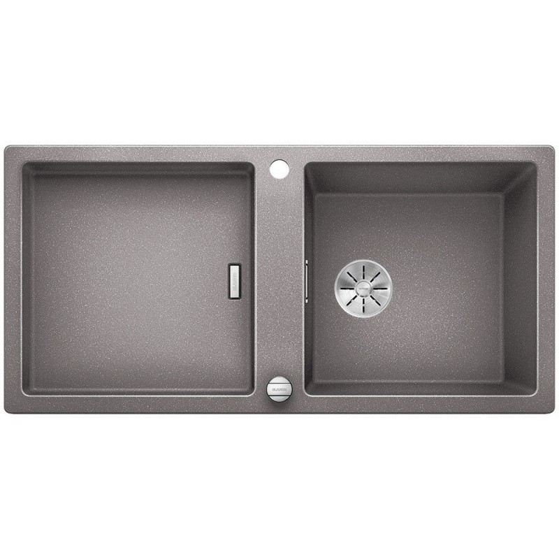 Мойка для кухни прямоугольная BLANCO Adon XL 6S SILGRANIT врезная  с клапаном-автоматом  алюметаллик 523606