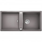 Мойка для кухни прямоугольная BLANCO Adon XL 6S SILGRANIT врезная  с клапаном-автоматом  алюметаллик 523606