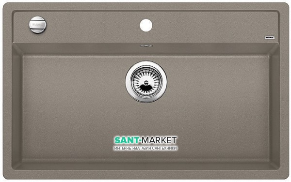 Мийка для кухні прямокутна BLANCO DALAGO 8 SILGRANIT врізна з клапаном-автоматом сірий беж 517323