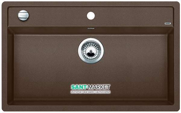 Мойка для кухни прямоугольная BLANCO DALAGO 8 SILGRANIT врезная  с клапаном-автоматом  мускат 521854