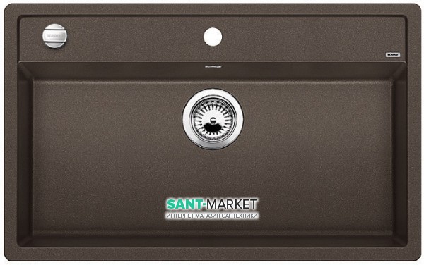 Мийка для кухні прямокутна BLANCO DALAGO 8 SILGRANIT врізна з клапаном-автоматом кава 516638