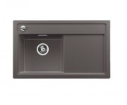 Мойка для кухни прямоугольная Blanco ZENAR 45 S-F SILGRANIT клапан-автомат  чаша слева  темная скала 523820