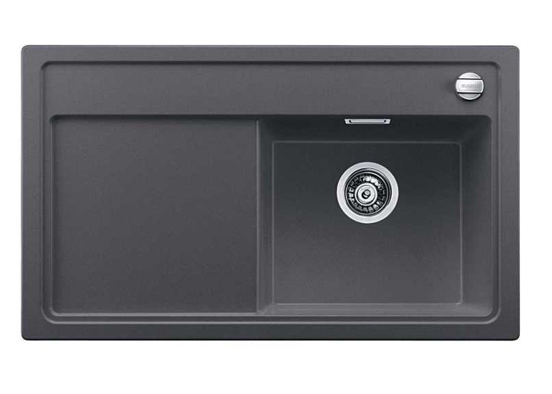 Мийка для кухні прямокутна Blanco ZENAR 45 S-F SILGRANIT клапан-автомат чаша справа темна скеля 523792