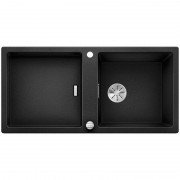 Мийка для кухні прямокутна BLANCO Adon XL 6S SILGRANIT врізна з клапаном-автоматом антрацит 523604