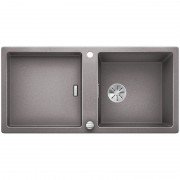 Мийка для кухні прямокутна BLANCO Adon XL 6S SILGRANIT врізна з клапаном-автоматом алюметаллик 523606