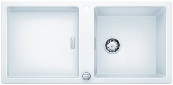 Мойка для кухни прямоугольная BLANCO Adon XL 6S SILGRANIT врезная  с клапаном-автоматом  белый 523608
