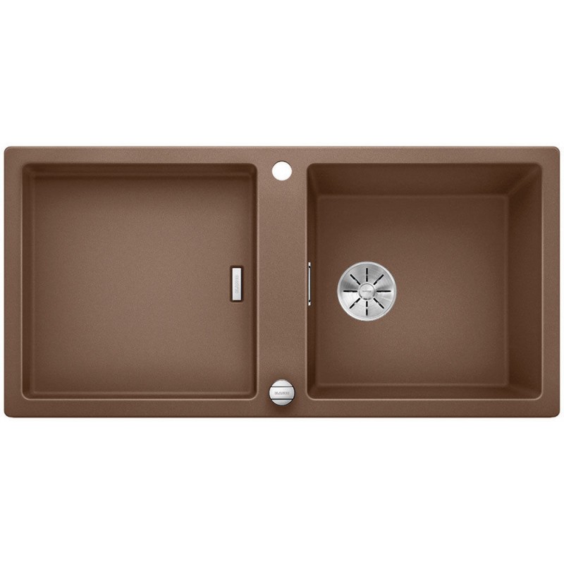 Мийка для кухні прямокутна BLANCO Adon XL 6S SILGRANIT врізна з клапаном-автоматом мускат 523612