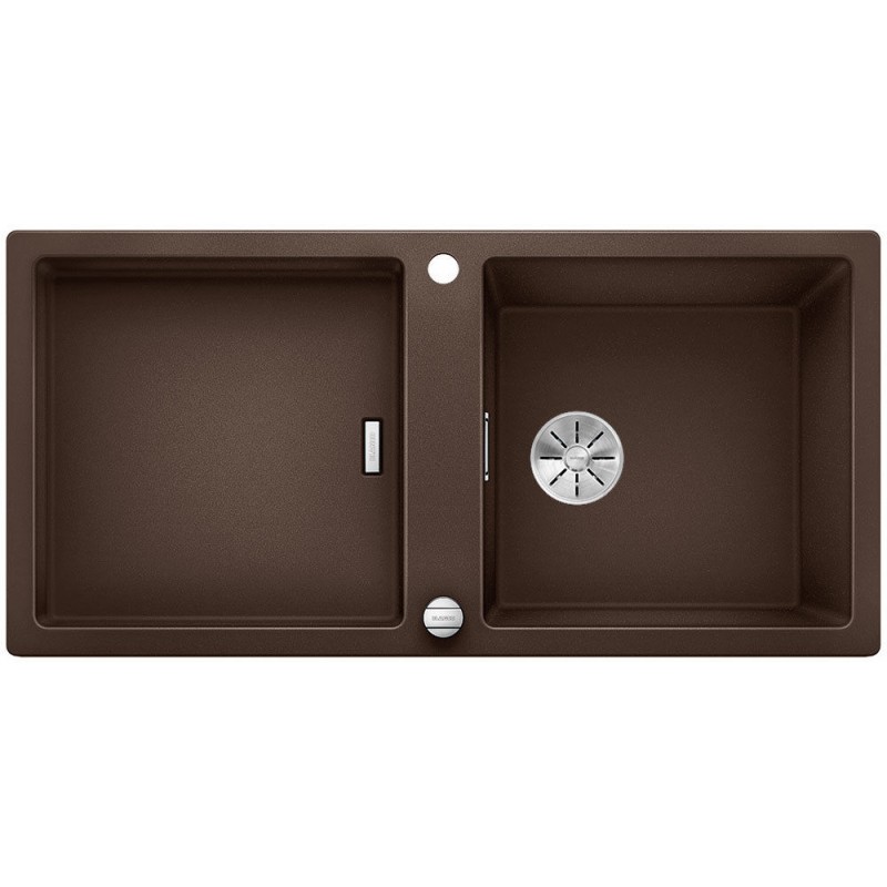 Мойка для кухни прямоугольная BLANCO Adon XL 6S SILGRANIT врезная  с клапаном-автоматом  кофе 523613