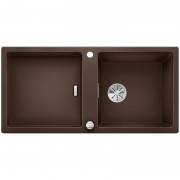 Мойка для кухни прямоугольная BLANCO Adon XL 6S SILGRANIT врезная  с клапаном-автоматом  кофе 523613