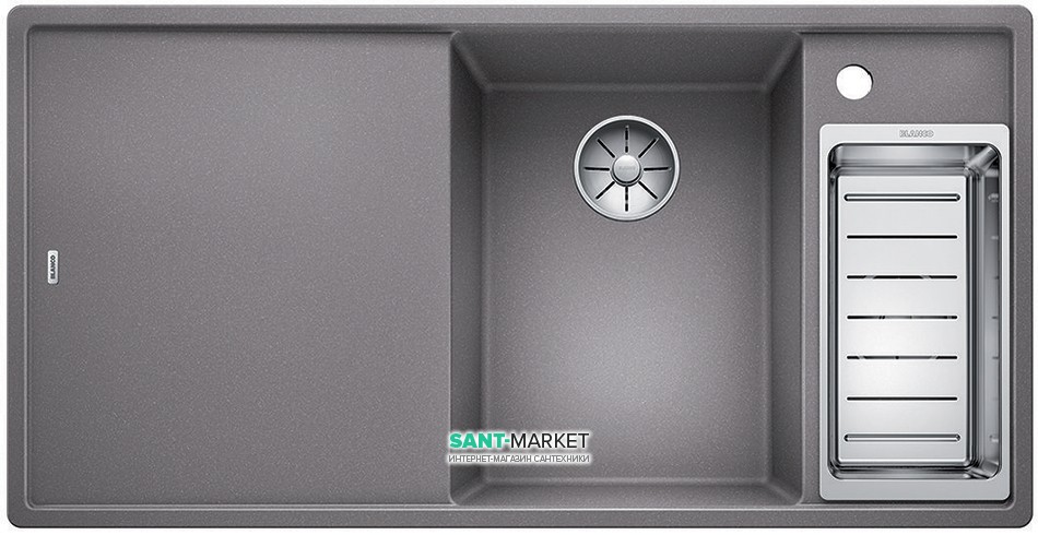 Мойка для кухни прямоугольная BLANCO Axia III 6 S-F SILGRANIT® алюметаллик 523491