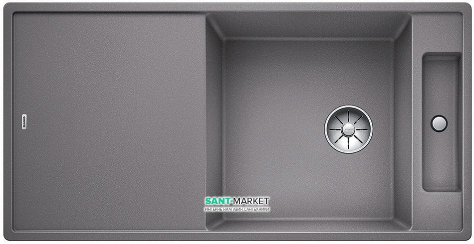 Мойка для кухни прямоугольная BLANCO Axia III XL 6 S-F SILGRANIT® алюметаллик 523528