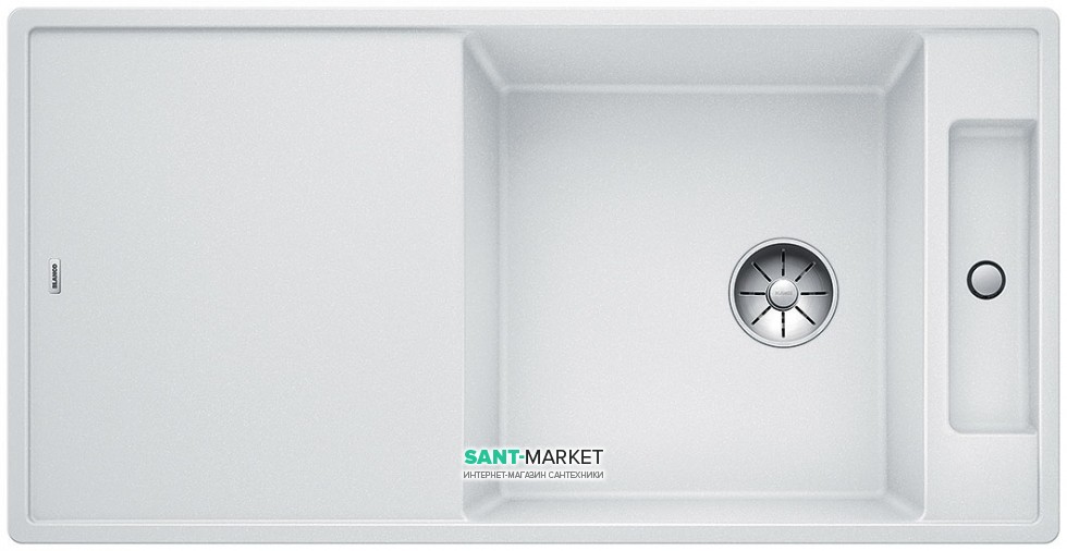 Мойка для кухни прямоугольная BLANCO Axia III XL 6 S-F SILGRANIT® белая 523529
