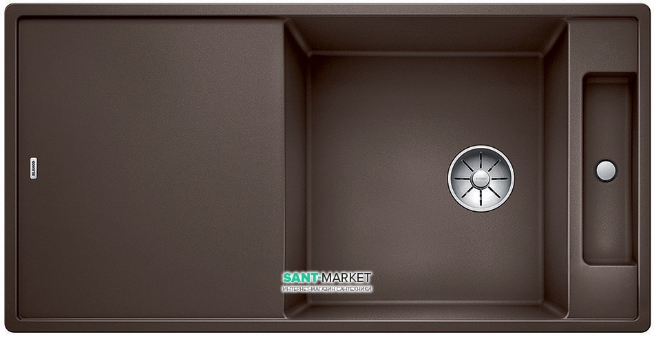 Мойка для кухни прямоугольная BLANCO Axia III XL 6 S-F SILGRANIT® кофе 523531