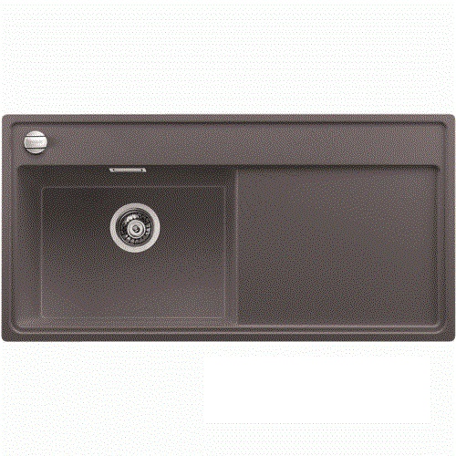 Мойка для кухни прямоугольная Blanco Zenar XL 6 S-F SILGRANIT клапан-автомат  чаша слева  темная скала 523910