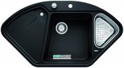 Мийка для кухні кутова BLANCO DELTA II SILGRANIT врізна з клапаном-автоматом антрацит 523656