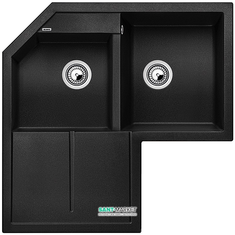Мийка для кухні кутова BLANCO METRA 9 Е SILGRANIT врізна антрацит 515576