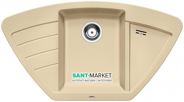 Мийка для кухні кутова BLANCO ZIA 9 E SILGRANIT трапециевидная врізна шампань 514760