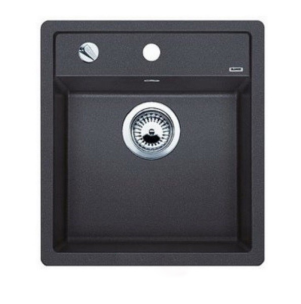 Мийка для кухні квадратна Blanco DALAGO 45-F SILGRANIT клапан-автомат антрацит 517166