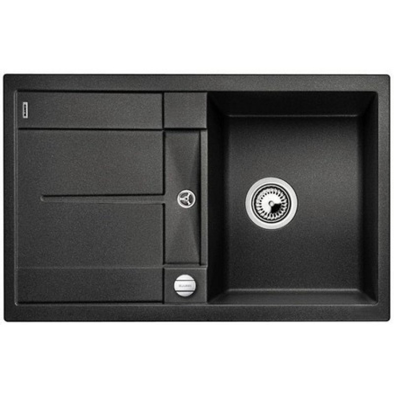 Мойка для кухни оборачиваемая прямоугольная Blanco METRA 45 S-F клапан-автомат  антрацит 519081