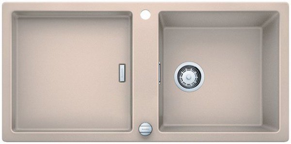 Мойка для кухни прямоугольная BLANCO Adon XL 6S SILGRANIT врезная  с клапаном-автоматом  шампань 523610